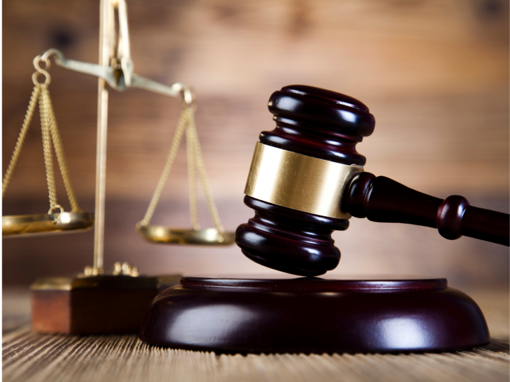 A Gavel and a Scale of Justice.