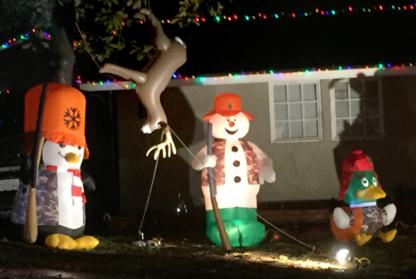 Hastings Ranch Christmas Lights - Snowman and Reindeer