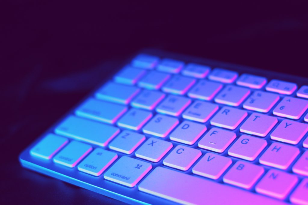 purple computer keyboard